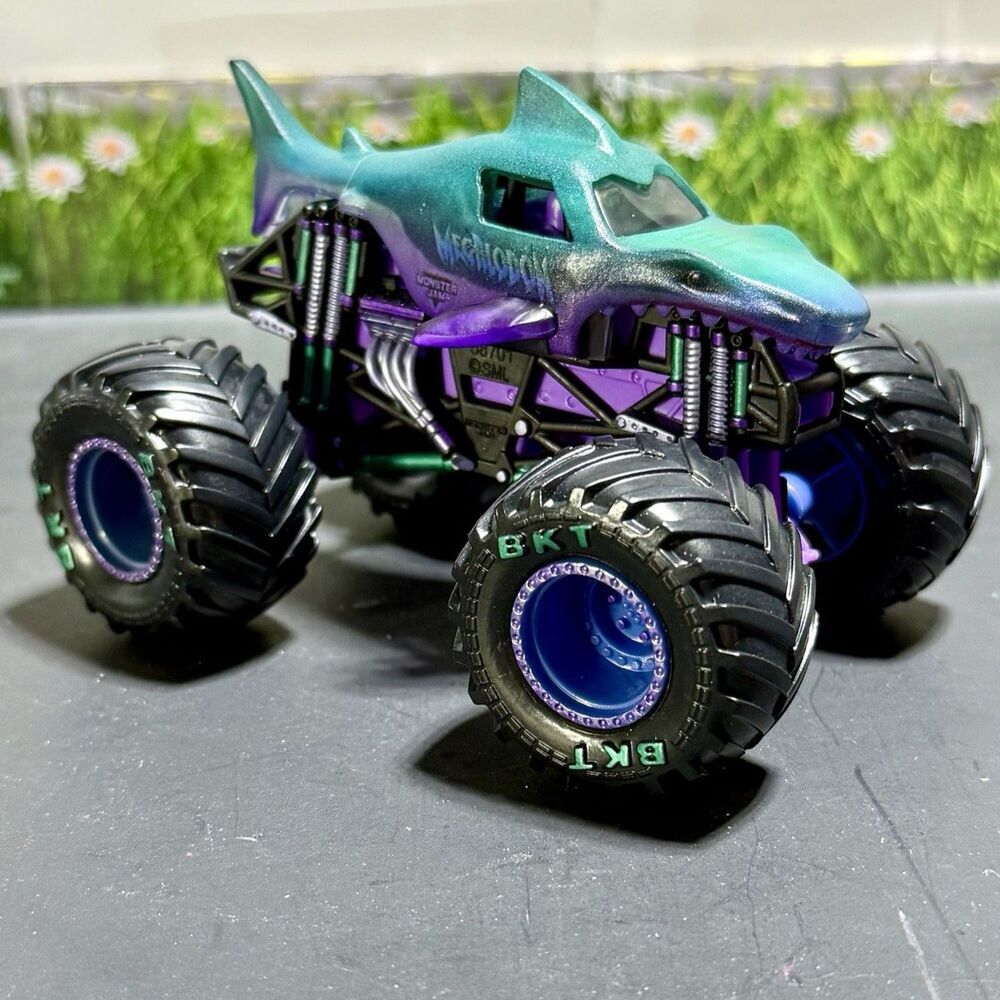 CUSTOM Monster Jam Megalodon Two Tone Teal & Purple 1:64 Monster Truck